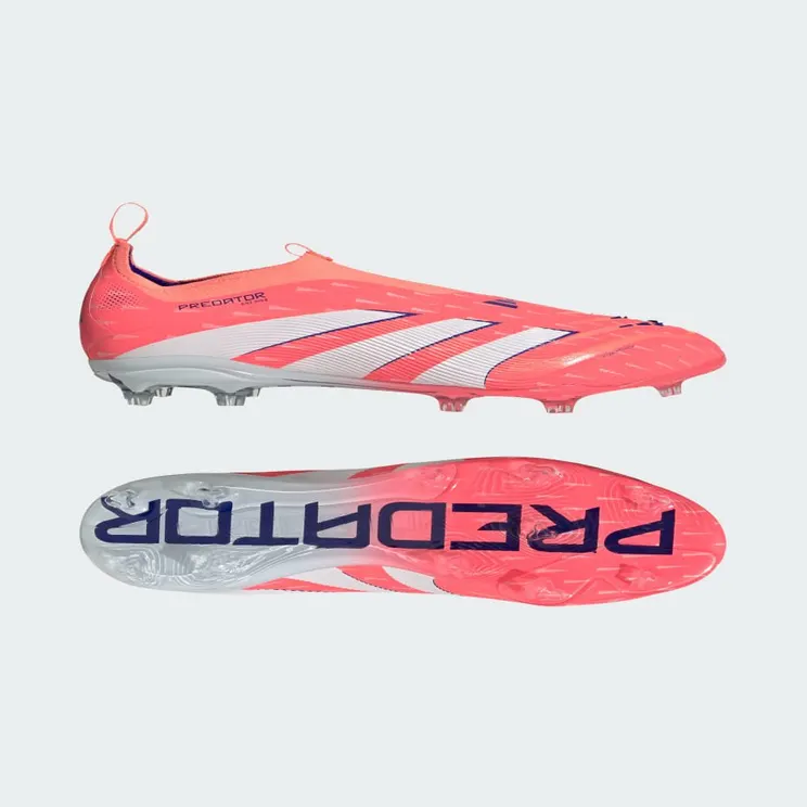 adidas Predator Elite Laceless Firm Ground Boots Kids “Signal Coral / Cloud White / Beam Orange” (JP9913)