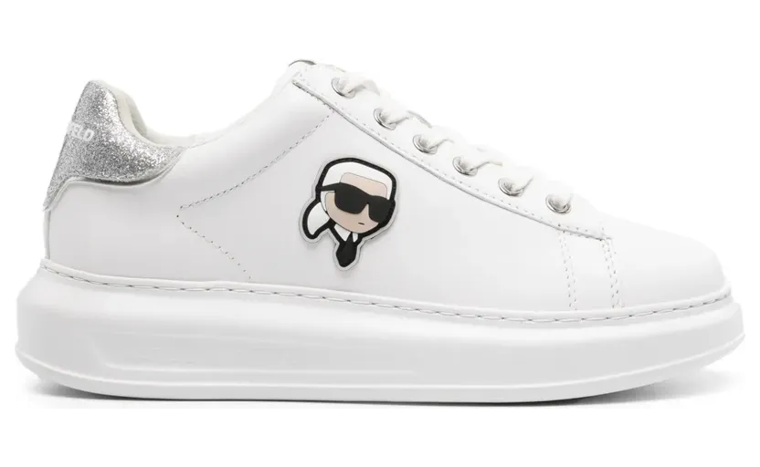 Karl Lagerfeld K/Ikonik Kapri leren “White” (KL62530N)