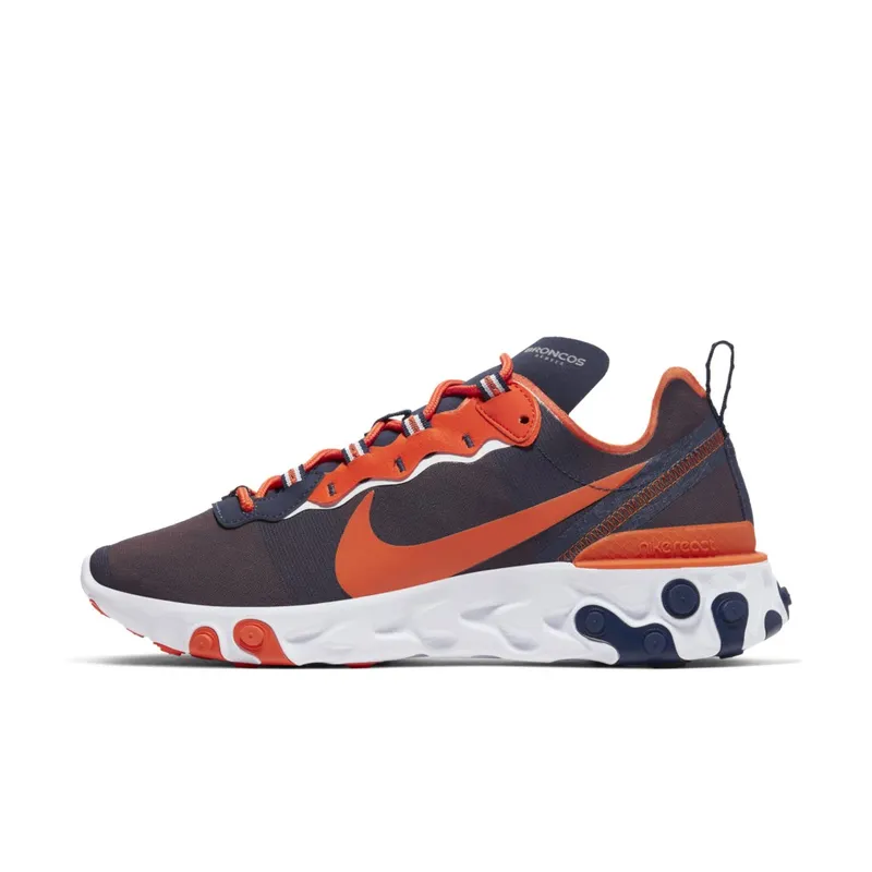 Nike React Element 55 Denver Broncos College Navy/White-Brilliant Orange (CK4869-400)