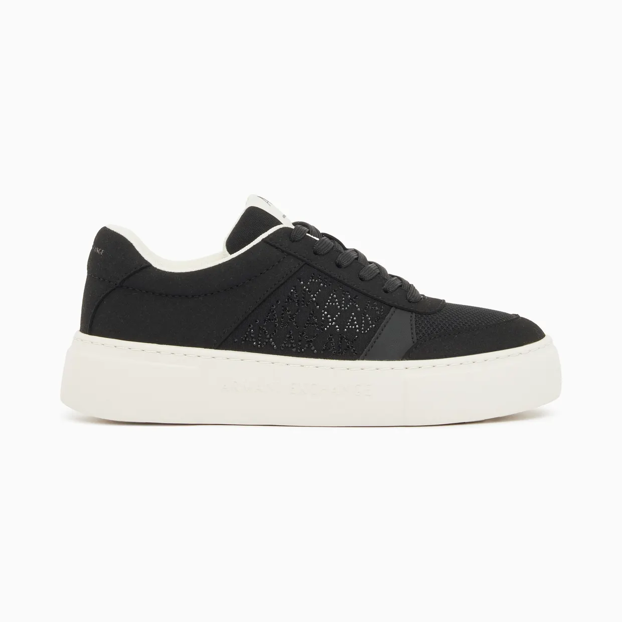Armani Lace-Up Low-Top Sneakers In Textured Mesh With A Thick Sole (XW002788-AF23057-UC001)
