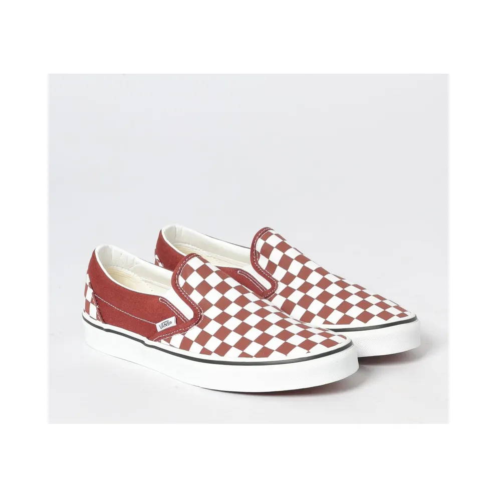 Vans Classic Slip-On Cotton with Brown Checkered Print Brown (VN000DAHFSB1)