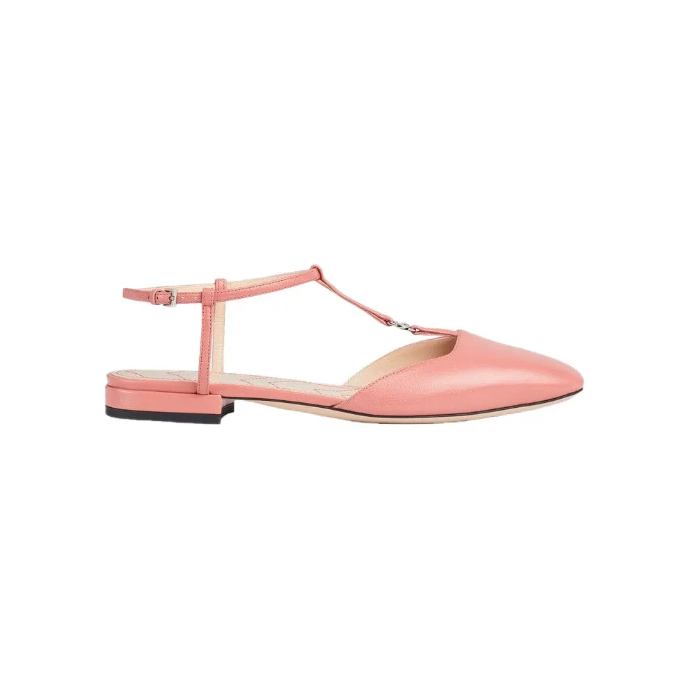 Gucci Double G Ballet Flats Pink Leather (754136 BKO00 6701)