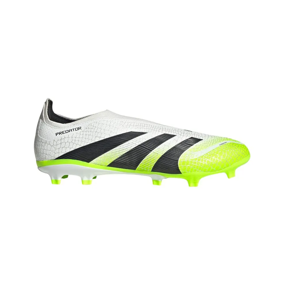 adidas Predator League Laceless Firm/multi-ground Boots “Cloud White / Core Black / Lucid Lemon” (JI1169)