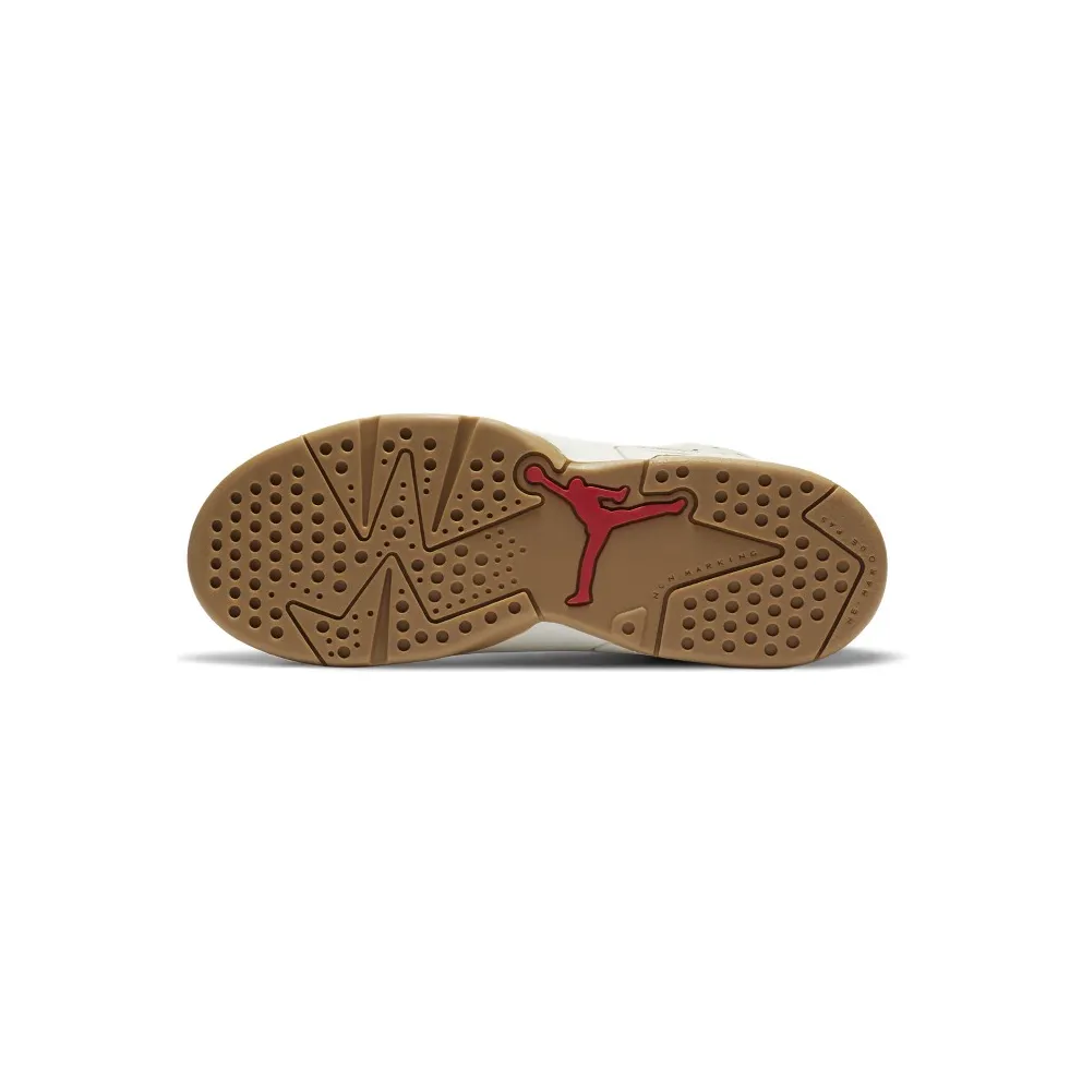 Air Jordan 6 Retro Quai54 Sail Brown (PS) (2020) (CZ6507-100)