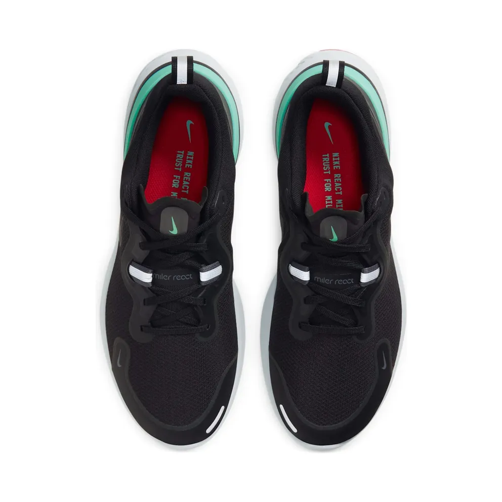Nike React Miler Black Green Red (CW1777-013)