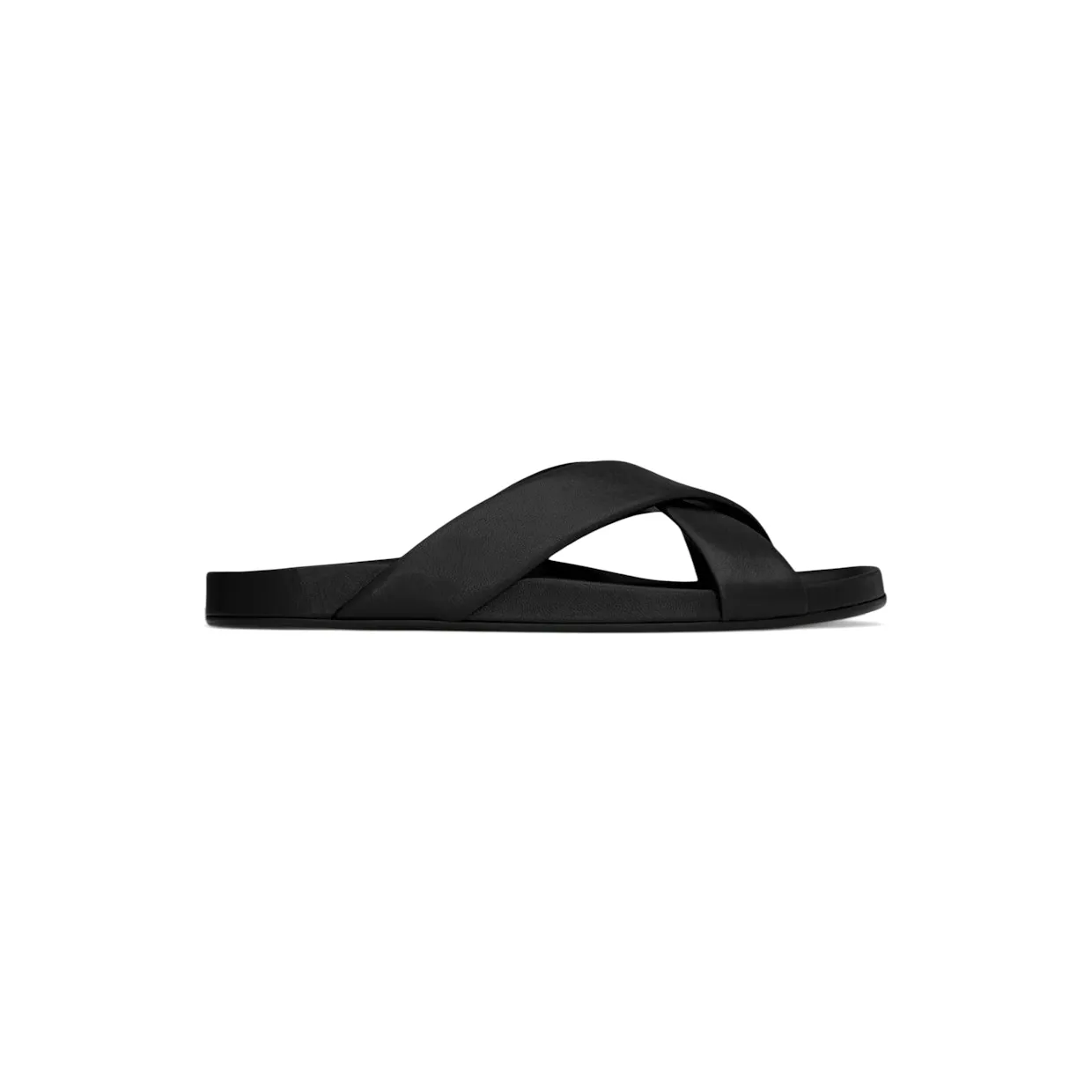 Saint Laurent Nichols Slides Black Smooth Leather (860982 AAF4C 1000)