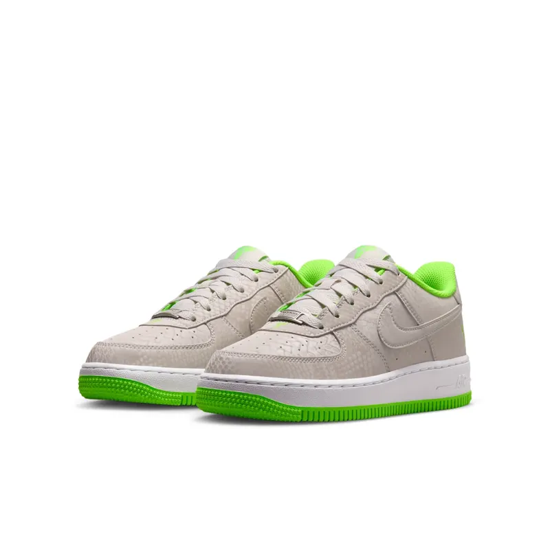 Nike Air Force 1 Low GS “Vast Grey / White / Electric Green” (IO4610-002)