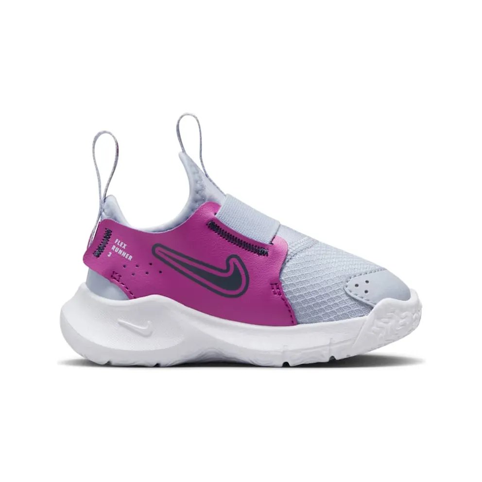 Nike Flex Runner 3 Football Grey Hot Fuchsia White Thunder Blue (FN1478-007)