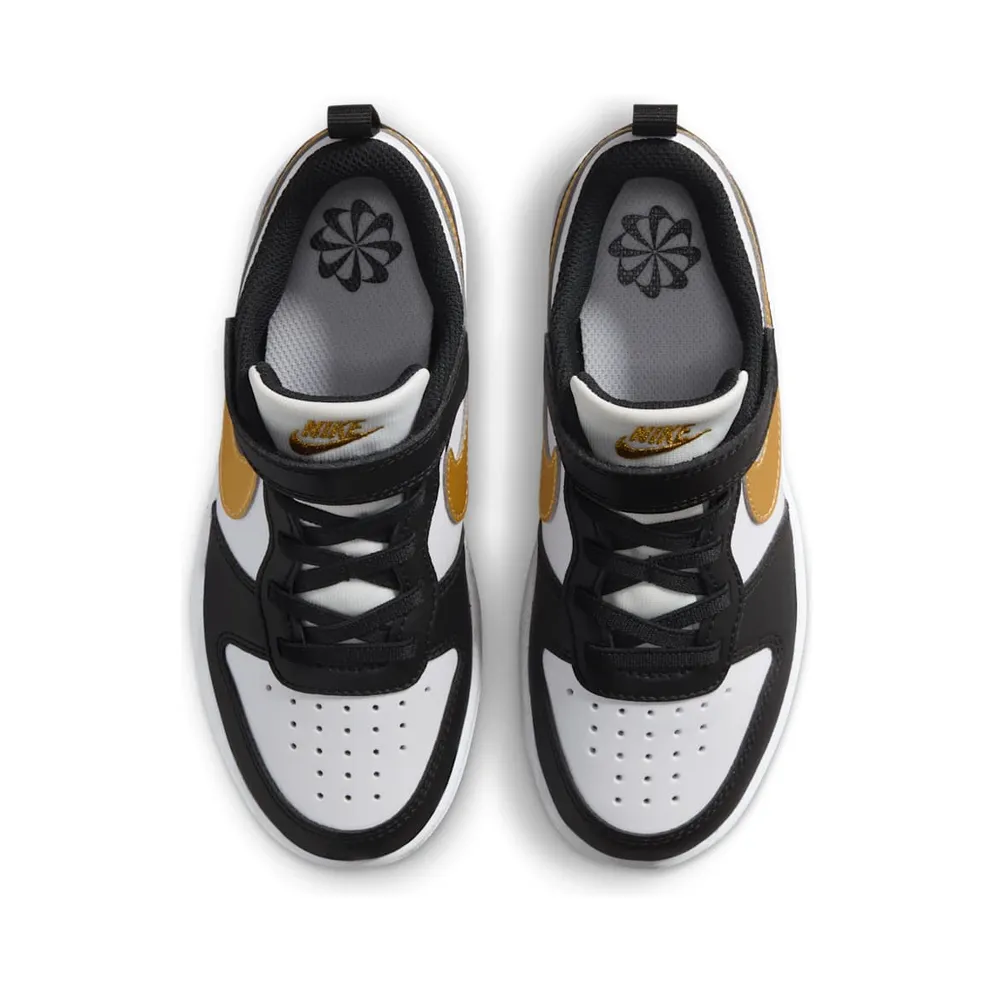 Nike Court Borough Low Recraft Black White Metallic Gold (DV5457-008)