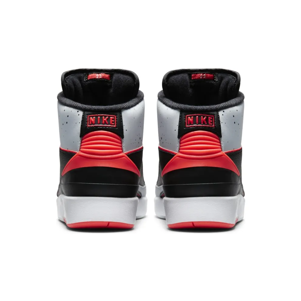 Jordan 2 Retro Infrared 23 (GS) Black/Infrared 23-Pure Platinum-White (395718-023)