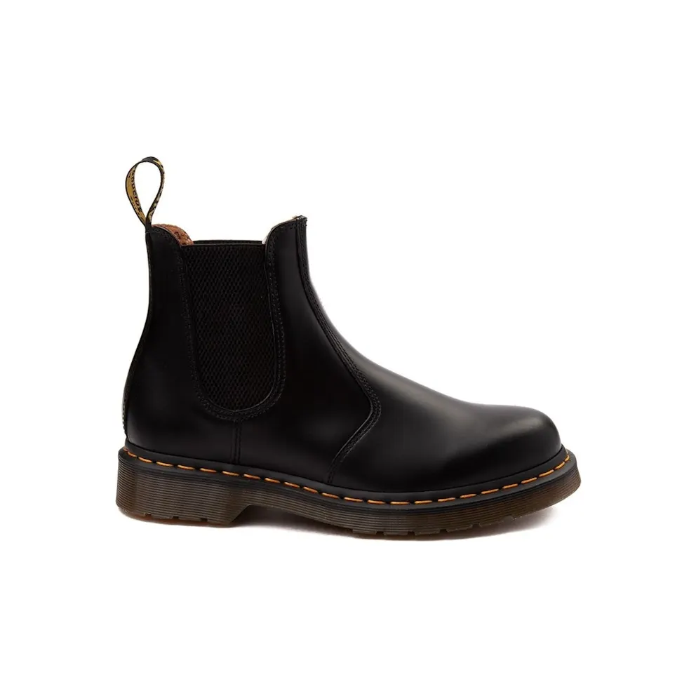 Dr. Martens 2976 Yellow Stitch Chelsea Boot Black Smooth (22227001)