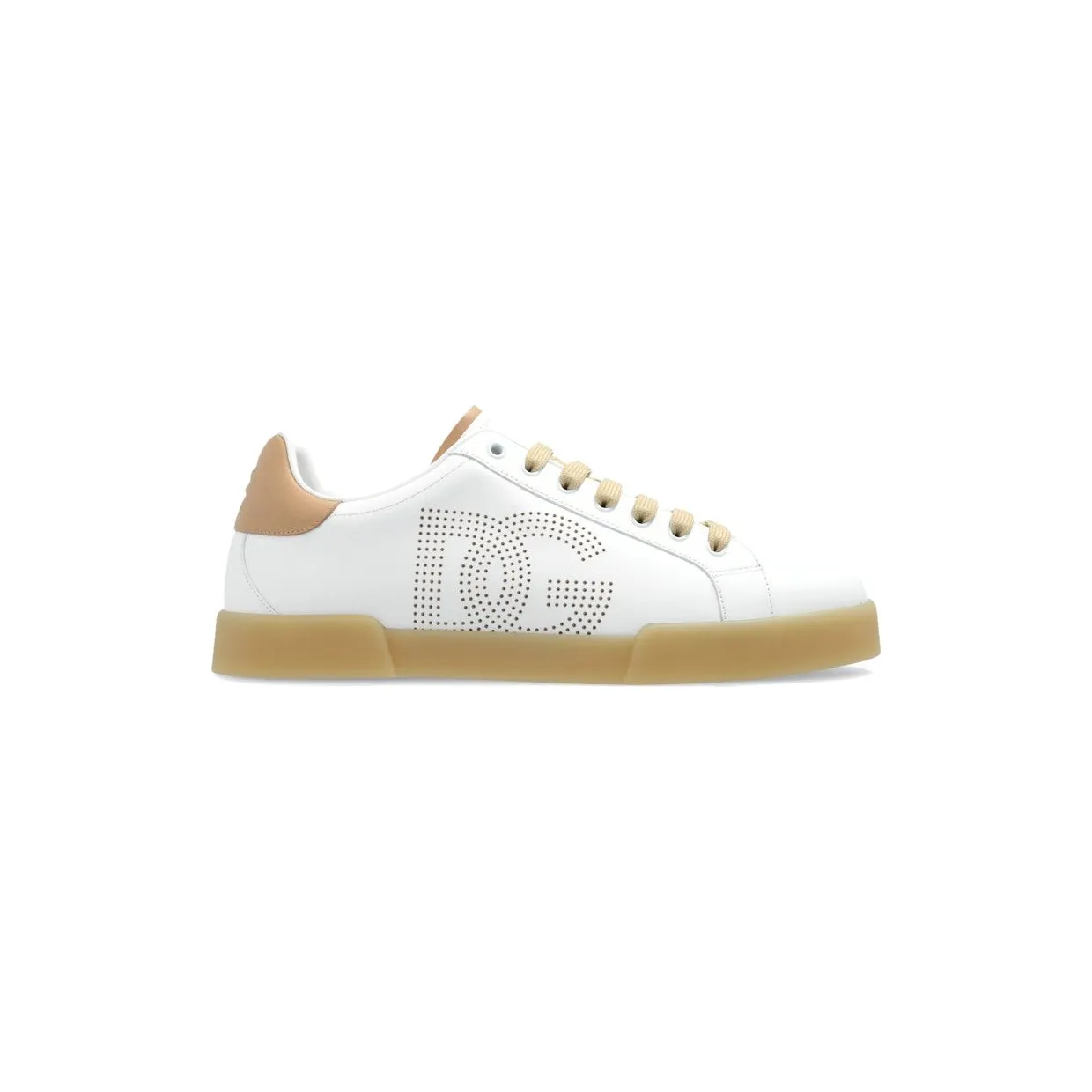 Dolce & Gabbana Portofino Perforated DG Logo White Cream (CS2277 A9U73 8Z151)