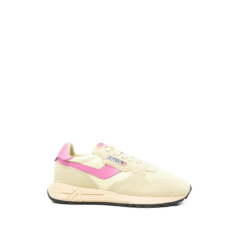 Autry Reelwind Suede-panelled “Yellow/Pink” (WWLW UT41)