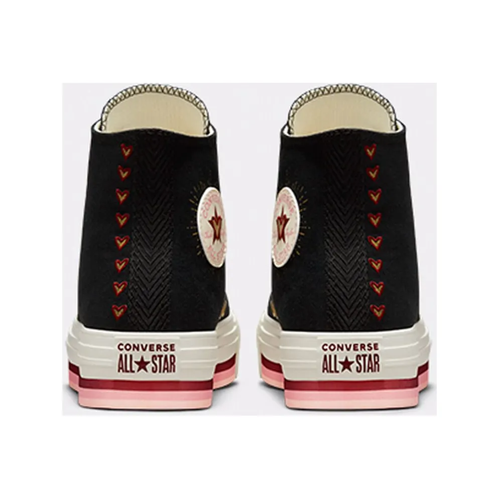 Converse Chuck Taylor All Star Lift Platform Hearts Black/egret/back Ally Brick
