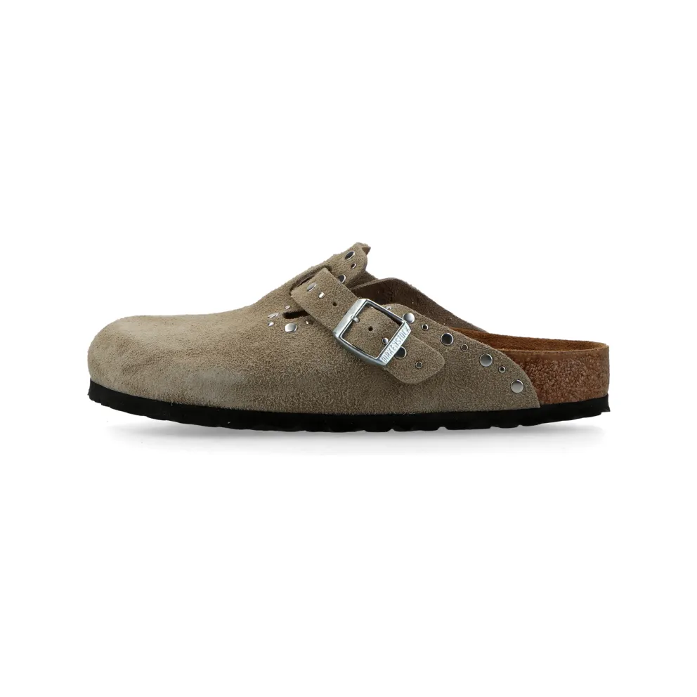 Birkenstock Boston Rivets Suede Leather Taupe