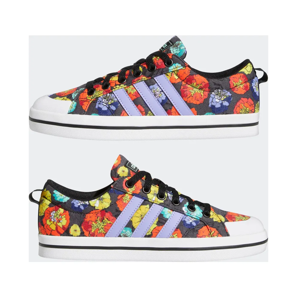 adidas Bravada Lifestyle Skateboarding Floral-Print Core Black / Light Purple / Pulse Mint (GY3218)