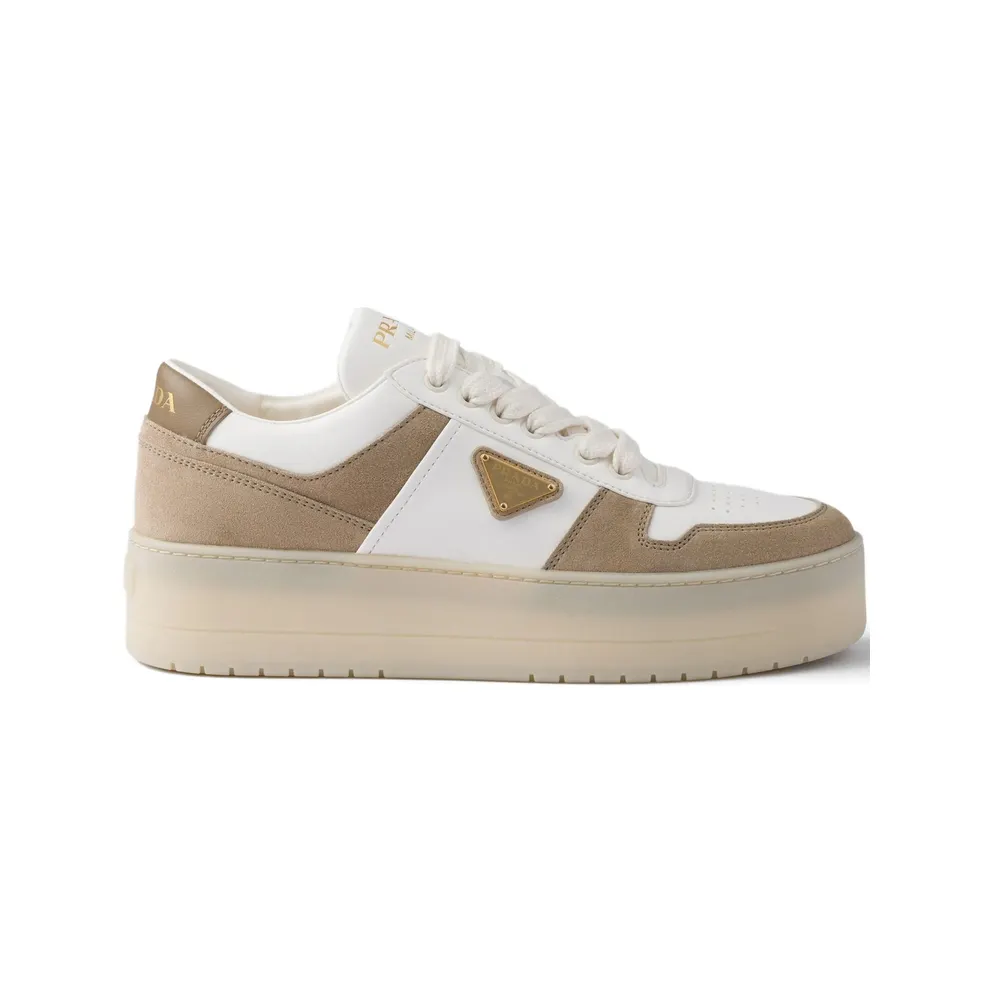 Prada Downtown Bold Nappa Leather and Suede “White/Neutrals” (1E792M F D050 MLO F0F24)