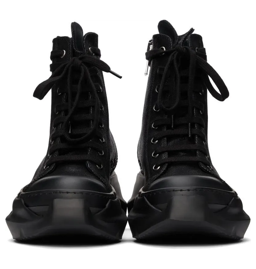 Rick Owens Drkshdw Denim Foil Abstract High Sneakers (DS02A3840 BF) (2)