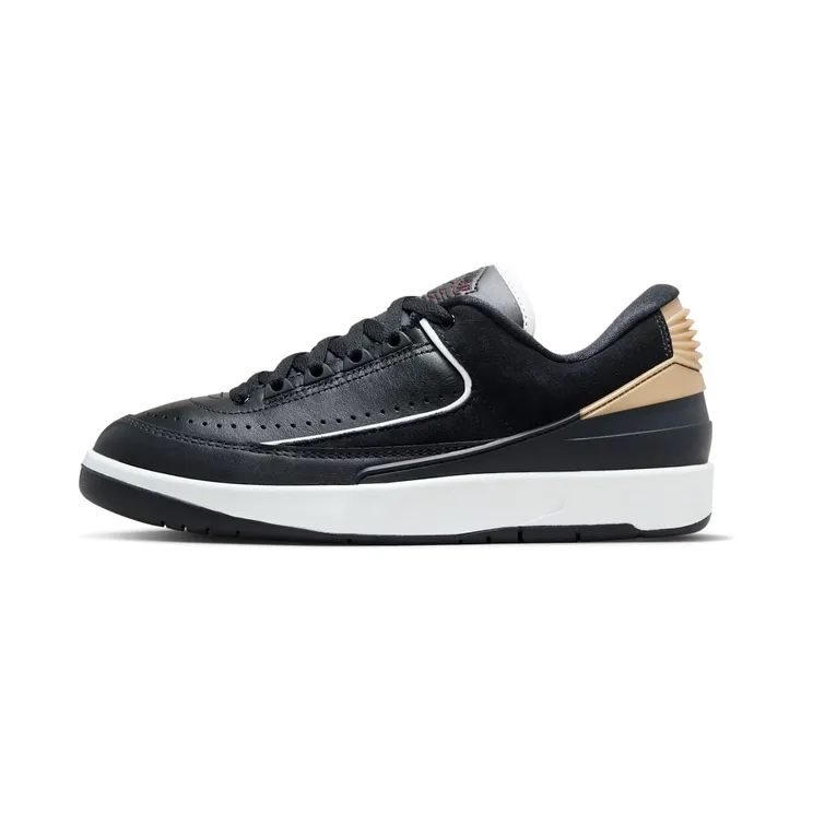 Air Jordan 2 Retro Low ‘Black/Varsity Red’ Black/Metallic Gold/Off-White/Varsity Red (DX4401-001)