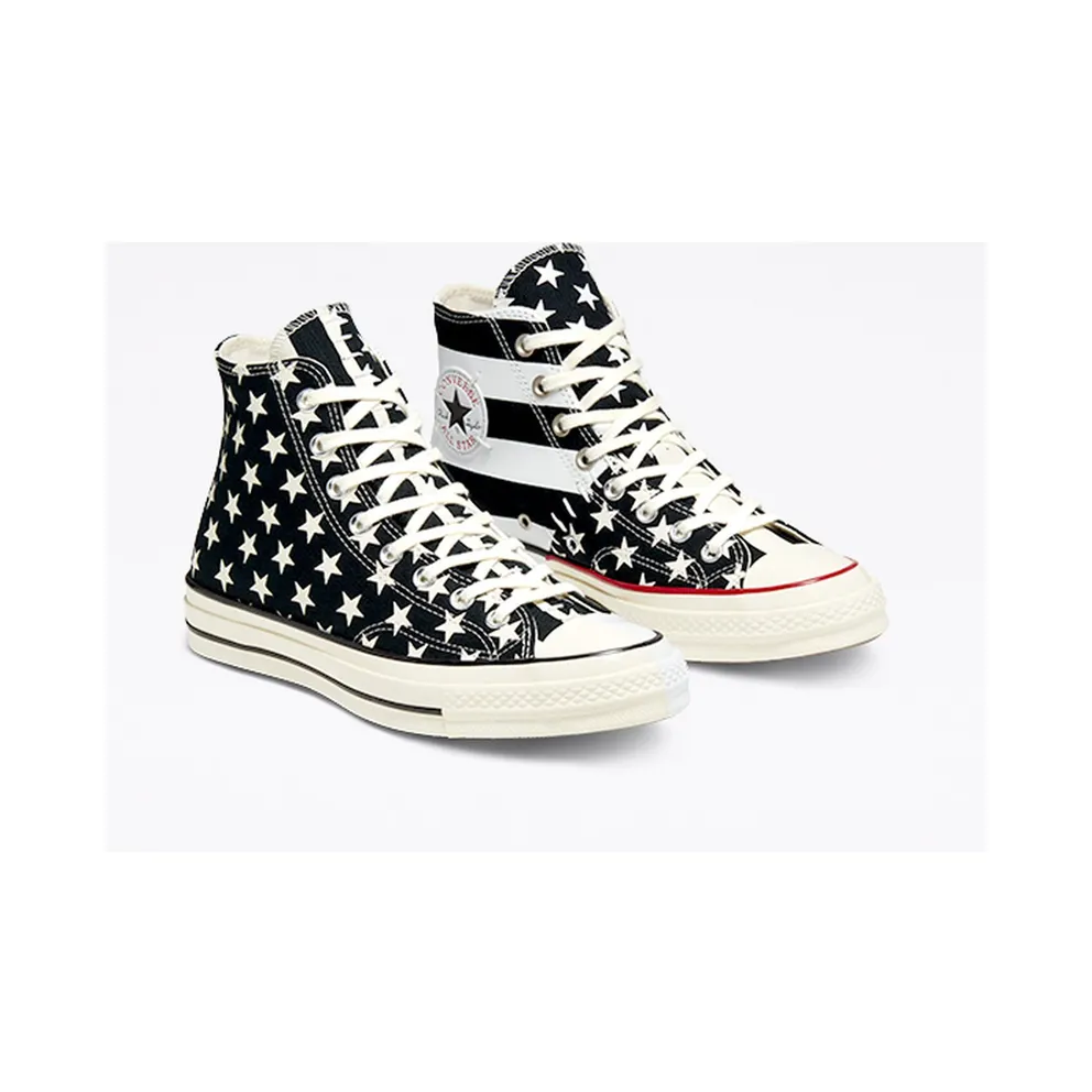 Converse Chuck 70 Archive Restructured Hi American Flag Black White Black/White-Egret (166425C)