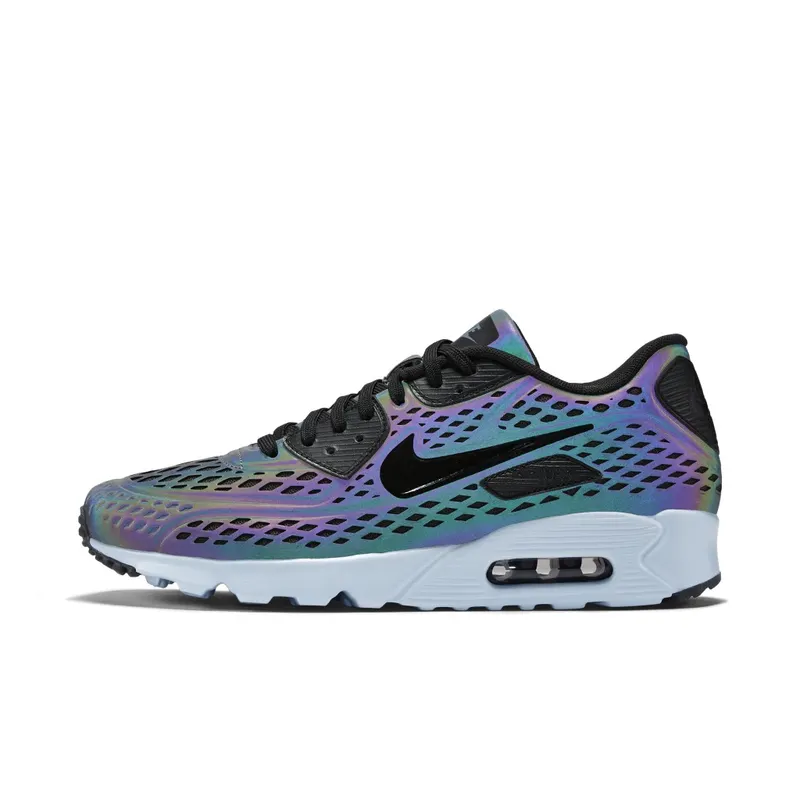 Nike Air Max 90 Ultra Moire Iridescent Deep Pewter/Black-Porpoise (777427-200)