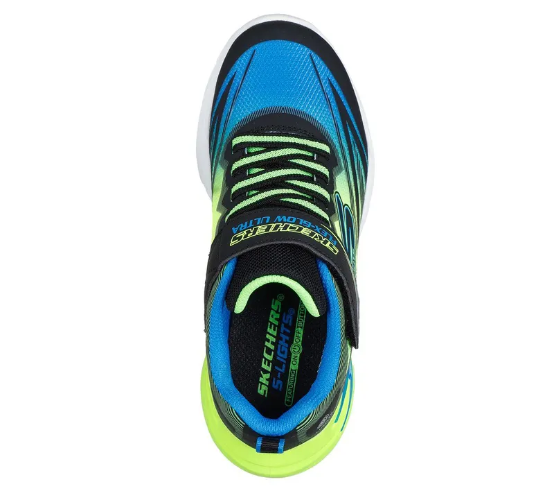 Skechers S-Lights: Flex-Glow Ultra Sneaker Black/Blue/Limoen