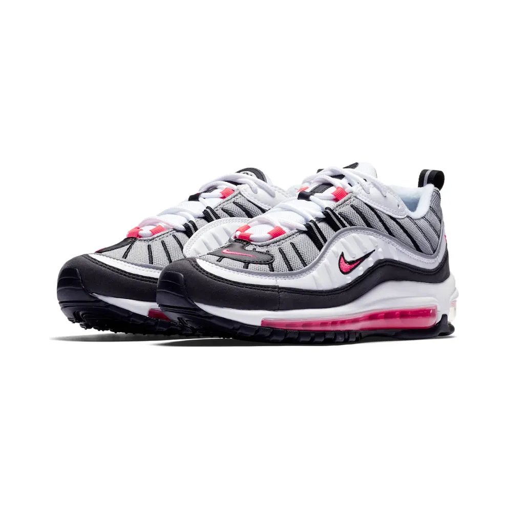 Nike Air Max 98 Solar Red (W) White/Solar Red-Dust-Reflect Silver (AH6799-104)