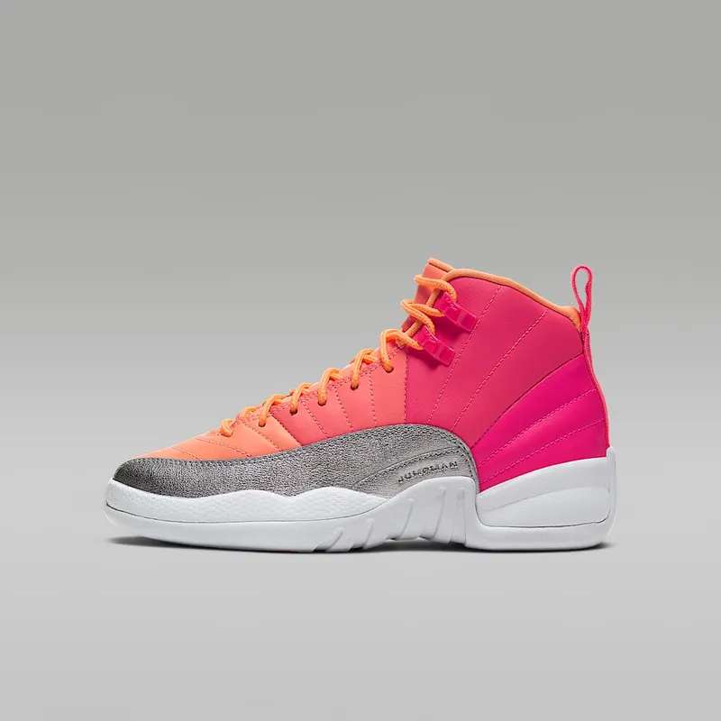 Air Jordan 12 Retro’Sunrise’ GS “Racer Pink / Hot Punch / Bright Mango / White” (510815-601)