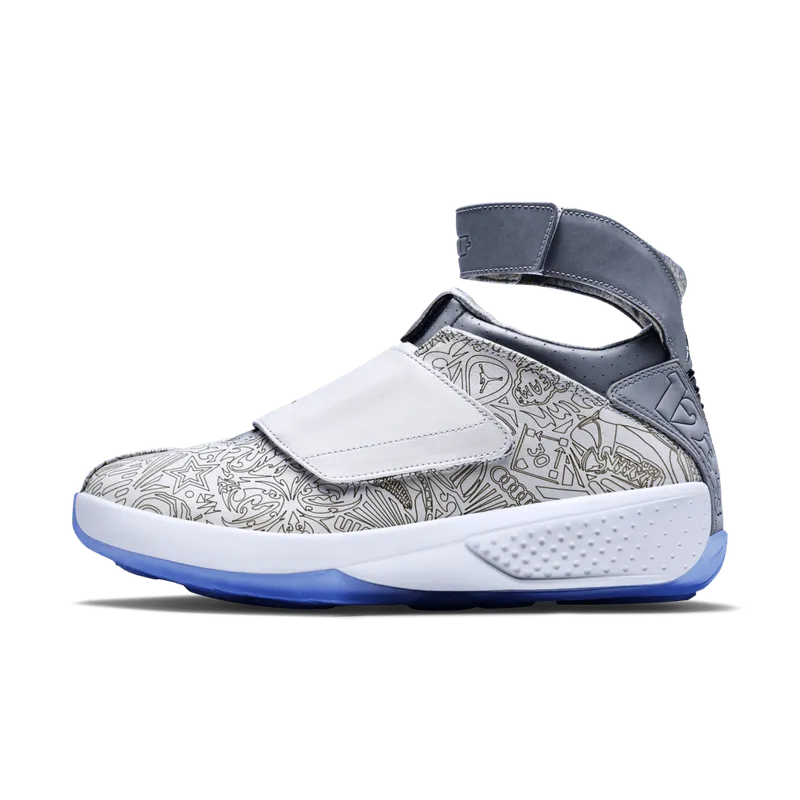 Jordan 20 Retro 30th Anniversary Laser Laser White/Metallic Silver-White (743991-100)