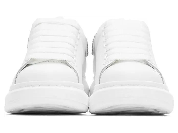 Alexander McQueen SSENSE Exclusive White & Silver Oversized 9071 Silver “Glitter” (558945WHTQ6) (2)