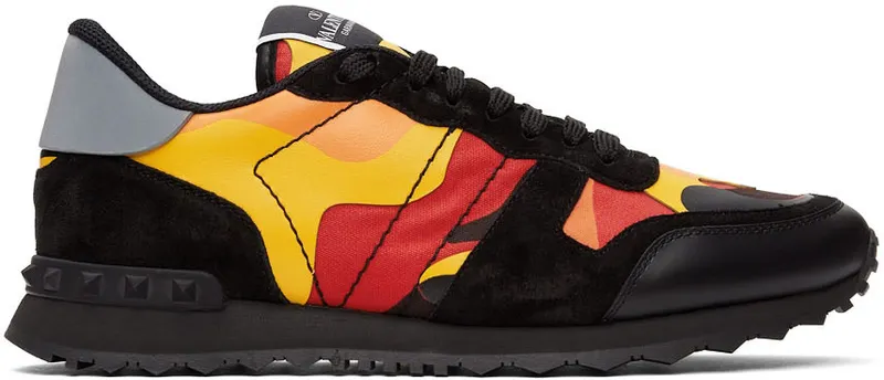 Valentino Garavani Black & Yellow Camo Rockrunner (WY2S0723GJH)
