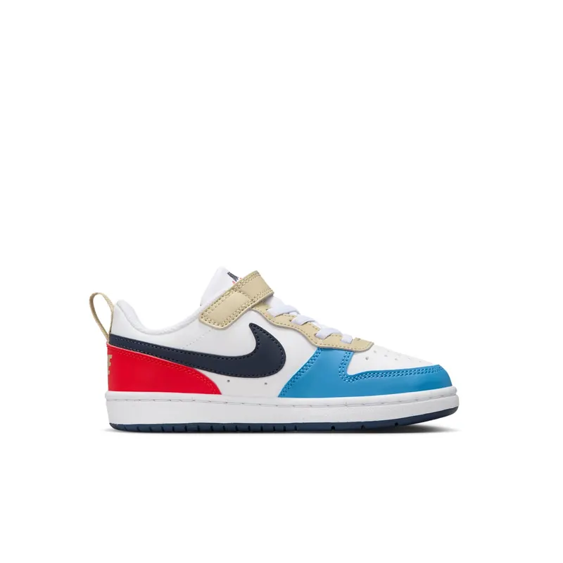 Nike Court Borough Low Recraft White Thunder Blue Light Crimson (DV5457-124)