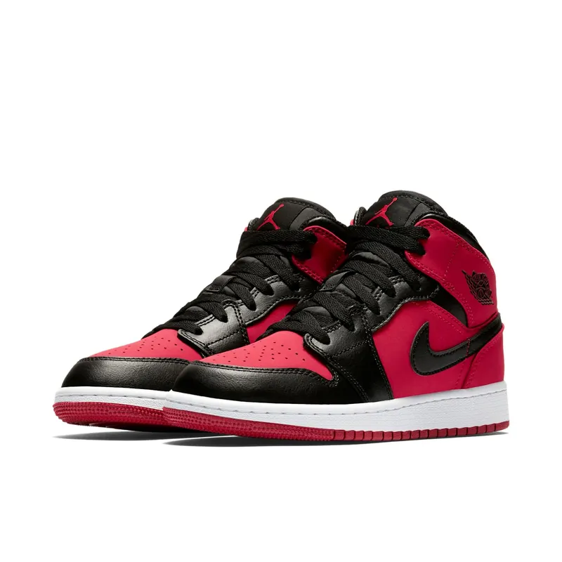 Jordan 1 Mid Gym Red Black Gym Red/Black-White (554724-610)