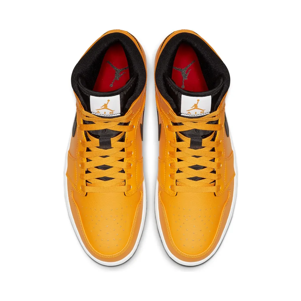 Air Jordan Nike AJ I 1 Mid University Gold Black (2019) (554724-700)