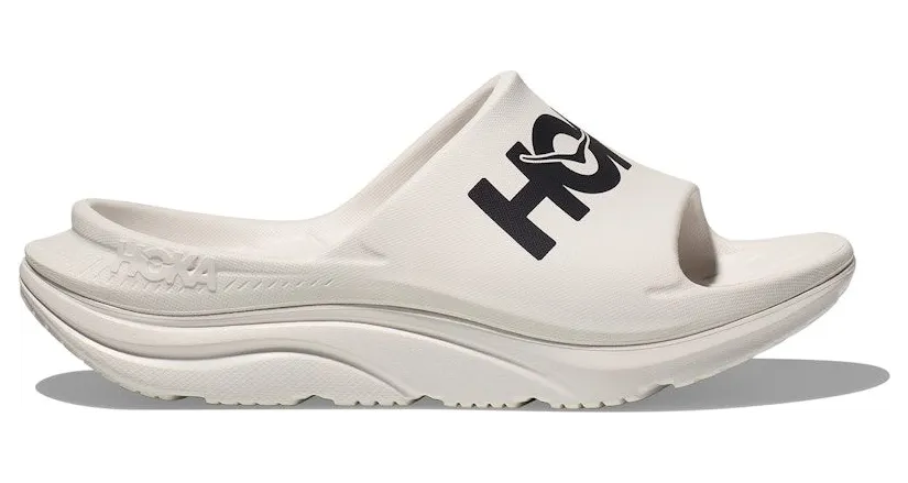 Hoka One Ora Athletic Slide White Black (1155154-WBLC)