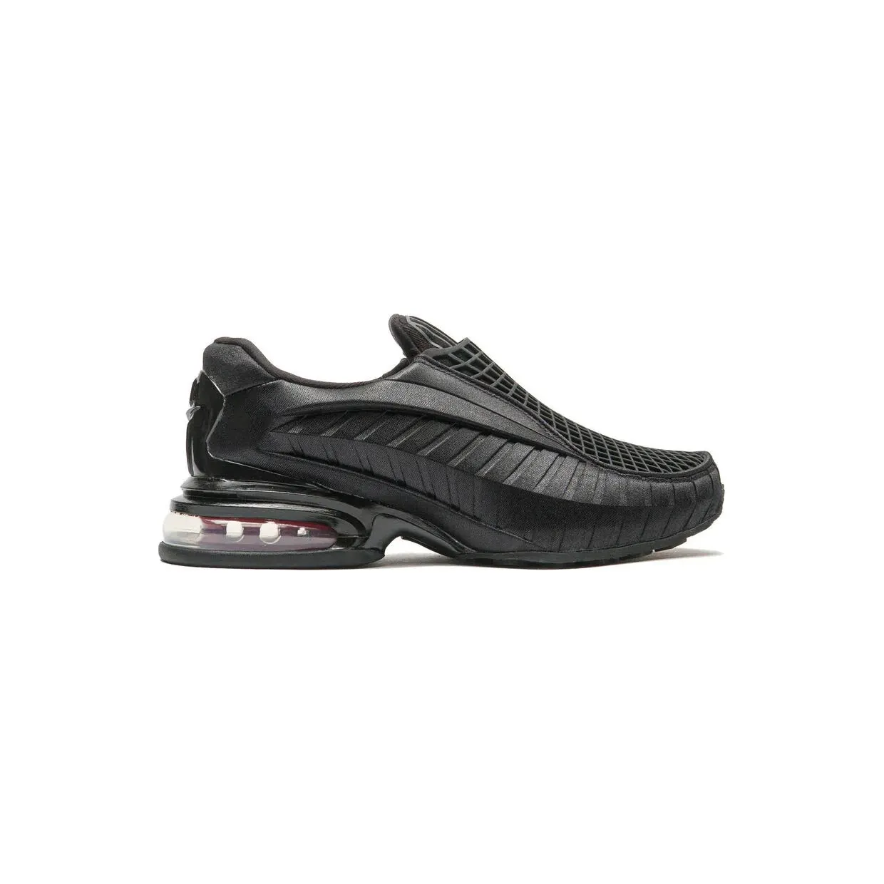 Nike Air Max Dolce “Black / Sport Red” (IB4527-002): zwart met een rode adem