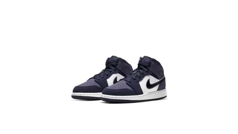 Jordan 1 Mid Sanded Purple (GS) Obsidian/Sanded Purple-White (554725-445)