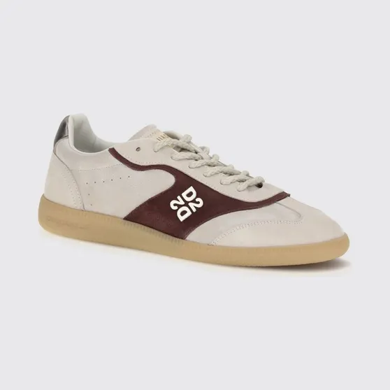 Dsquared2 Low Top Sneakers in Calf Leather with Monogram Pattern and Distressed Effect White (SNM049723809043M1747)