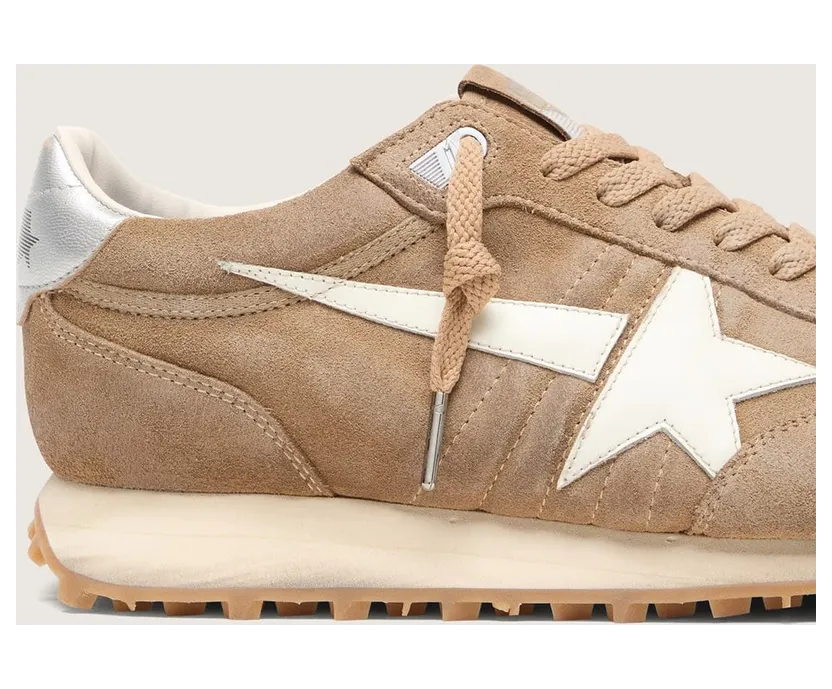 Golden Goose Men’S Marathon In Tobacco Suede With White Star (GMF01071.F008445.55777) (4)
