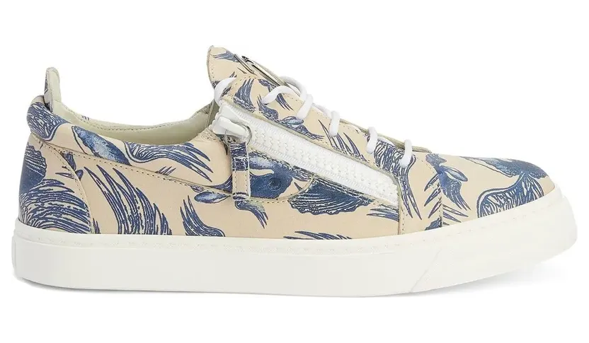 Giuseppe Zanotti Frankie Sneakers mit doppeltem Reißverschluss – Nude (RU10068K02)