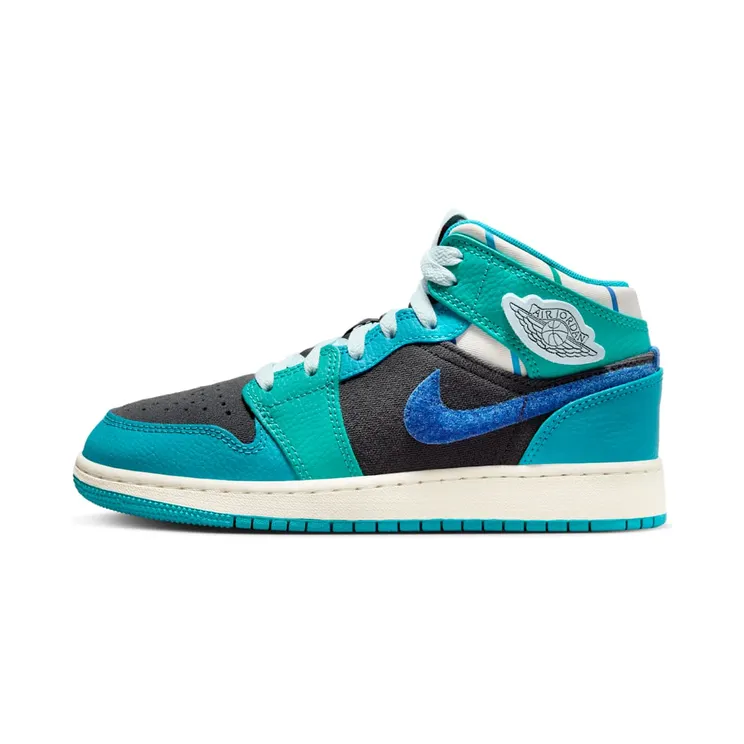 Air Jordan 1 GS Inspired By The Greatest “Anthracite / Aquatone / New Emerald / Glacier Blue” (FJ9482-004)