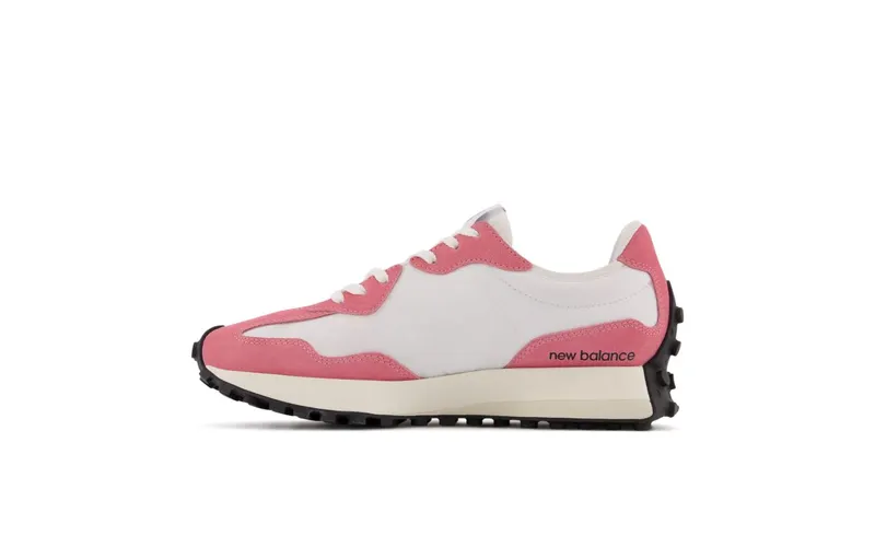 New Balance Pink & White 327 Sneakers (WS327LAG)