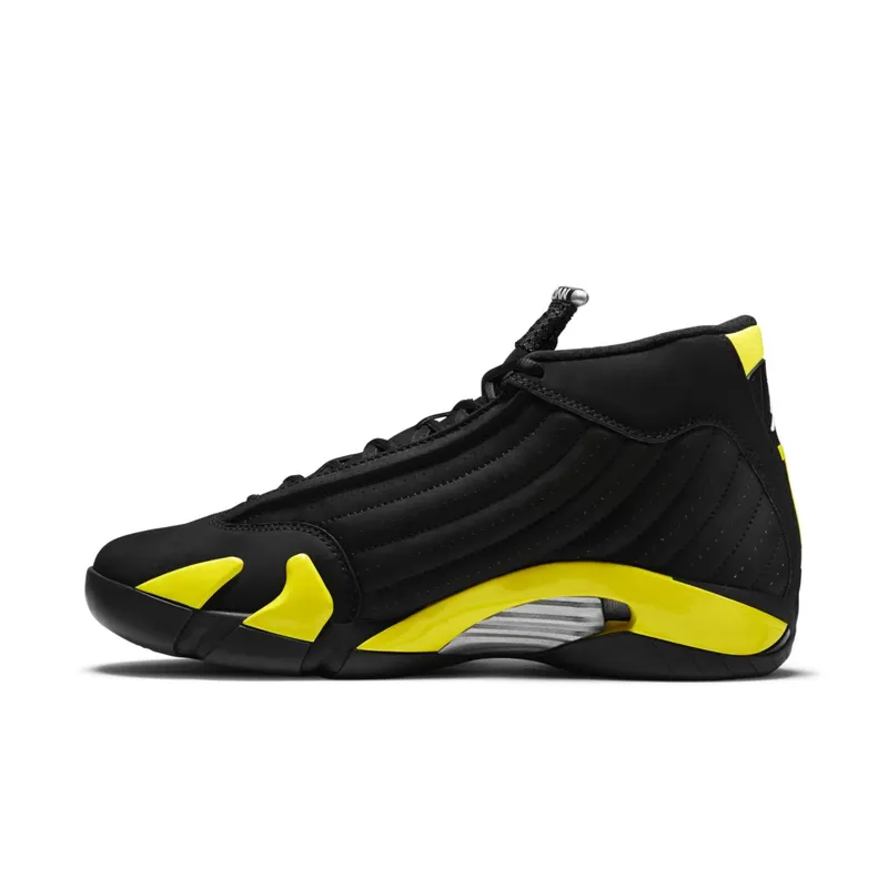 Jordan 14 Retro Thunder Black/Vibrant Yellow-White (487471-070)