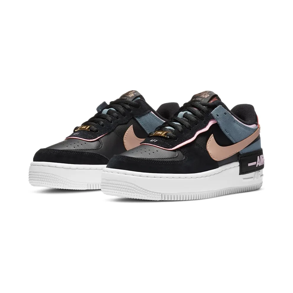 Nike WMNS Air Force 1 Shadow Black Light Arctic Pink Claystone Red (2020) (CU5315-001)