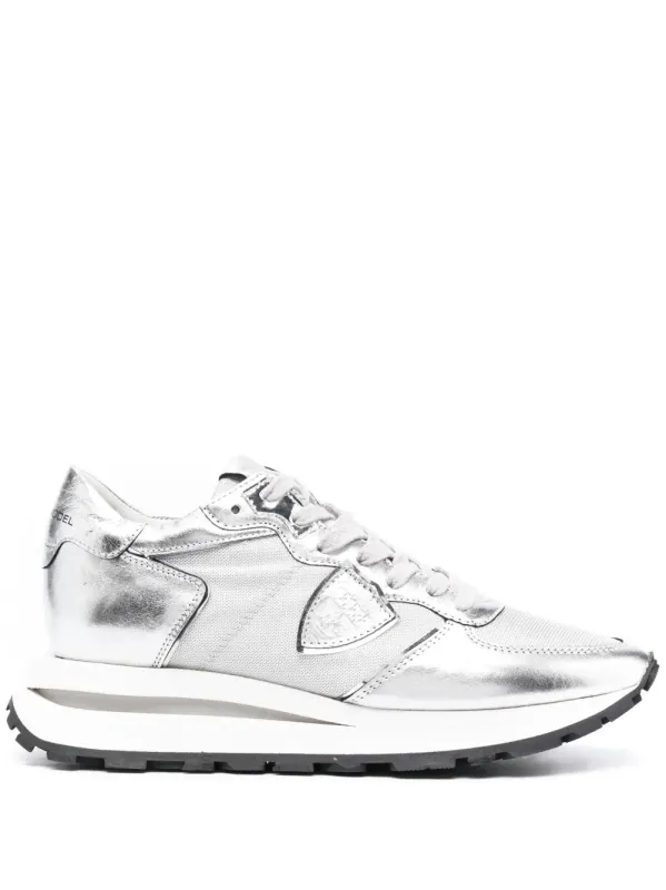 Philippe Model Paris mit Ledereinsätzen – Silver (TKLDM001)