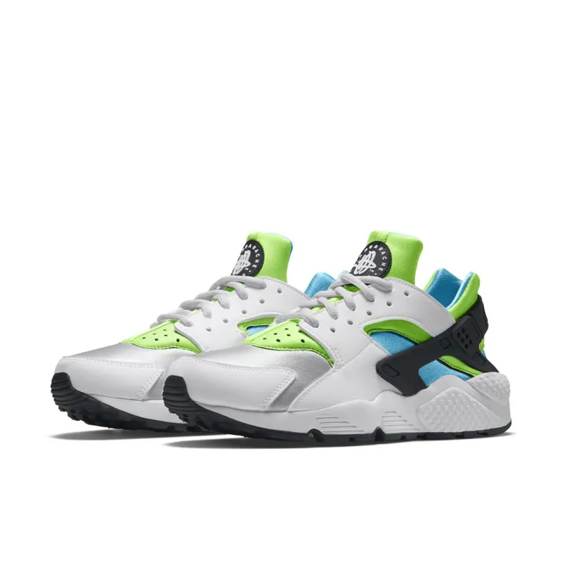 Nike Air Huarache Run White Clearwater Flash Lime (W) White/White-Clearwater-Flash Lime (634835-100)