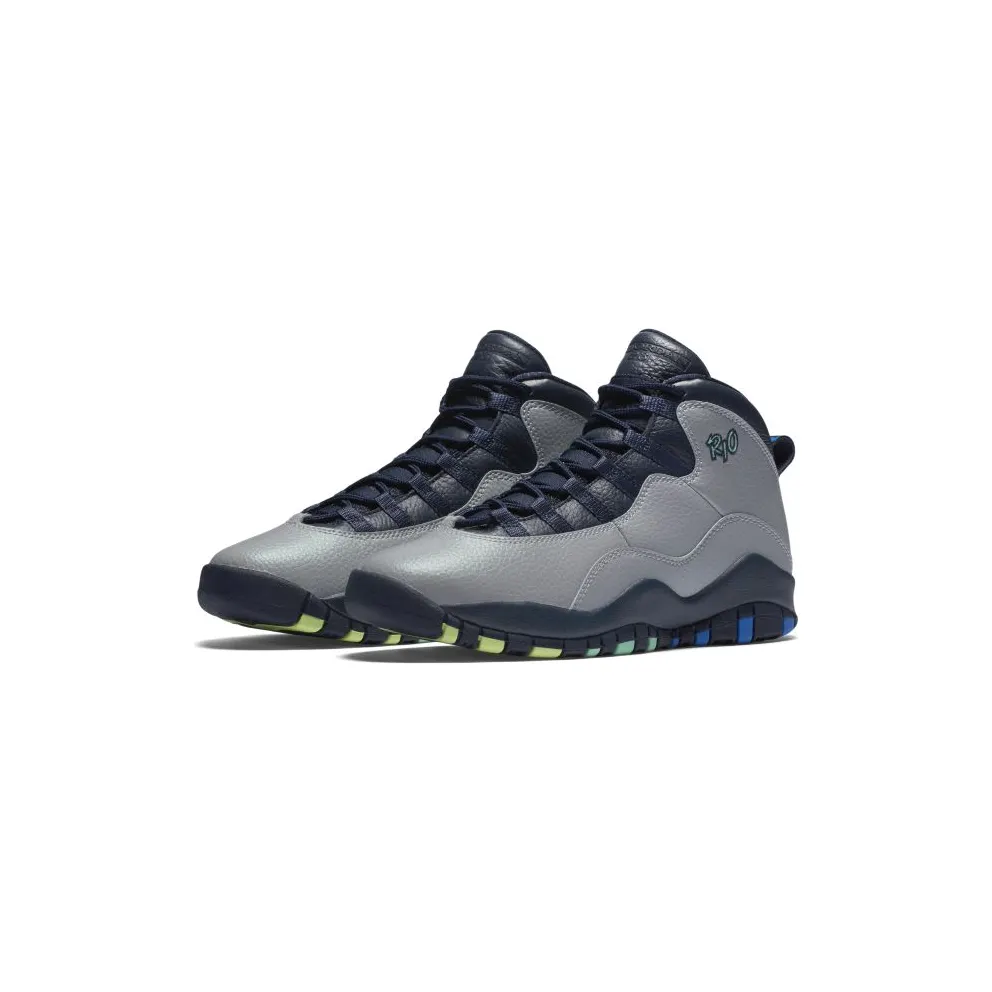 Jordan 10 Retro Rio (GS) Wolf Grey/Pht Bl-Obsdn-Grn Glw (310806-019)