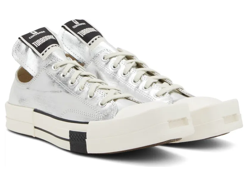 Rick Owens Drkshdw Silver Converse Edition Turbodrk Chuck 70 Low Sneakers (DC01BX292 A01R0) (4)