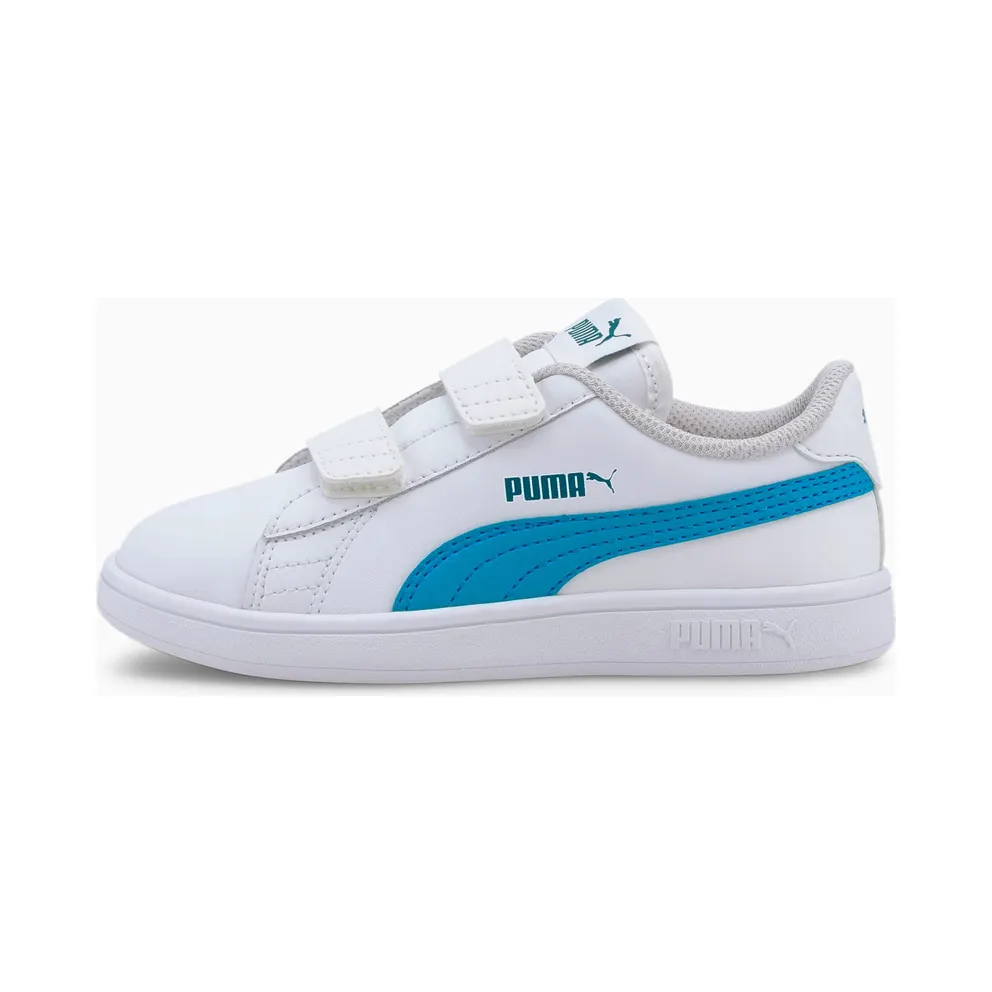 Puma Smash v2 Leather sportscchoenen White/Blue (365173-21)