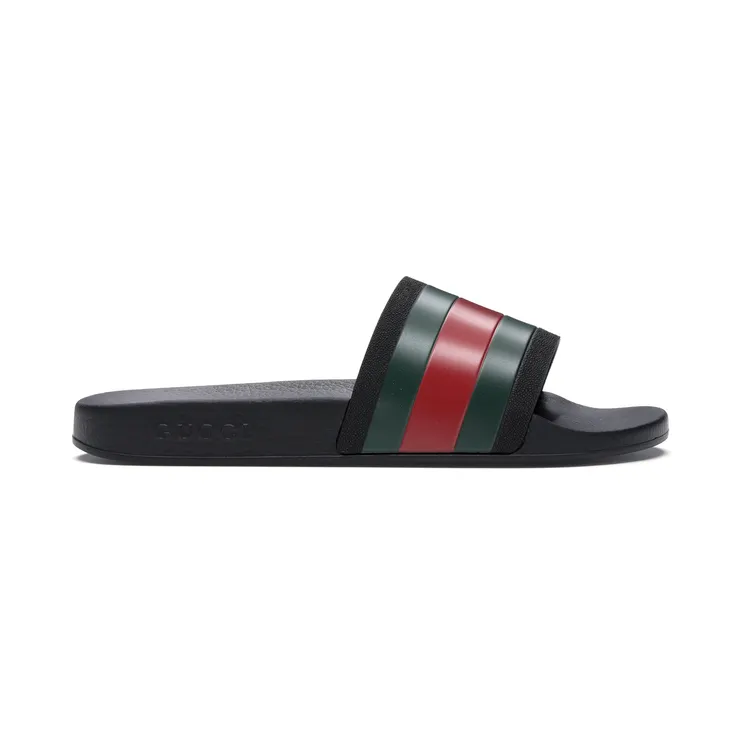 Gucci Rubber Slides Red Green